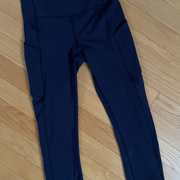 Lululemon Speed Up Cropped Running Leggings Size 4 Midnight Navy - Picture 6 of 8